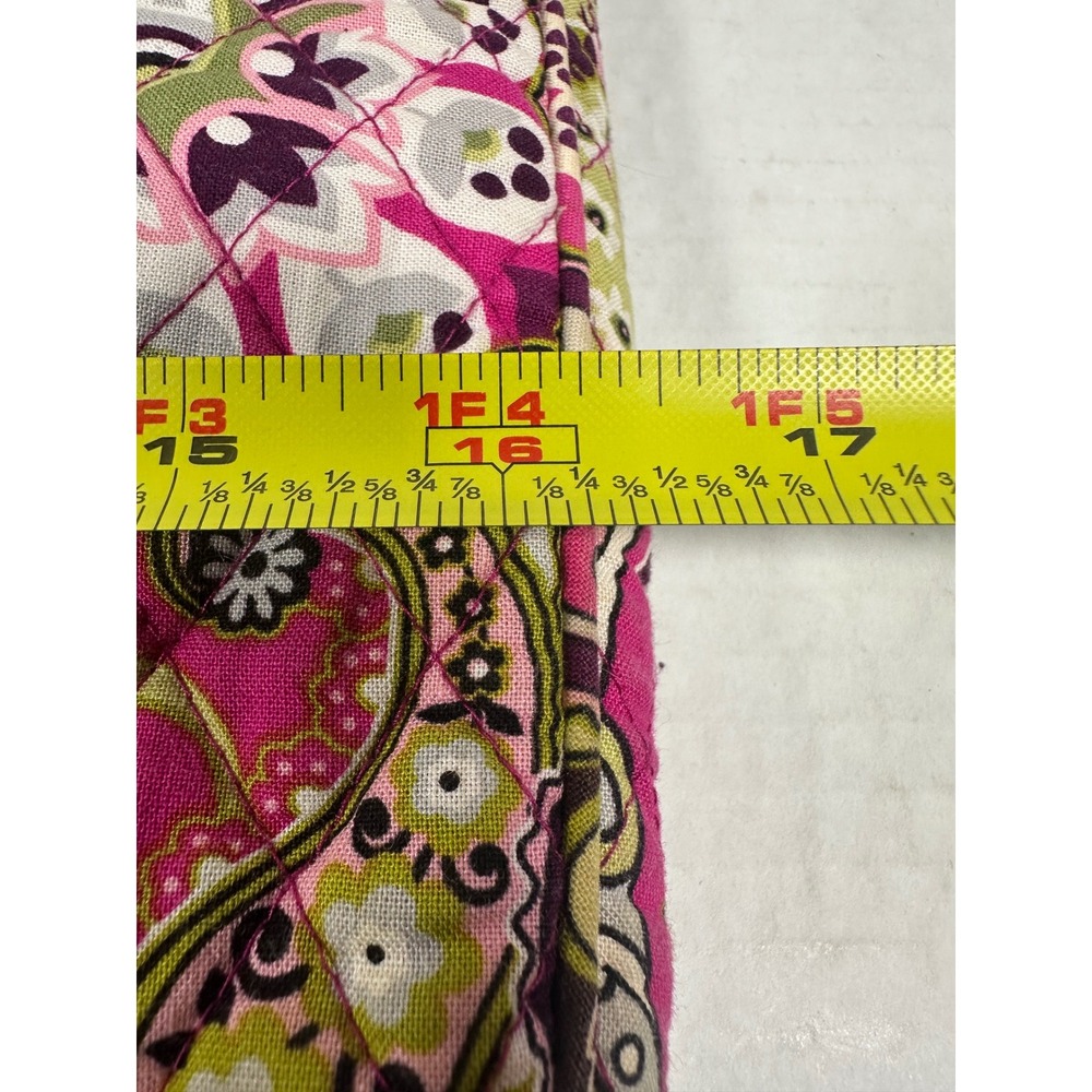 Vera Bradley Quilted Laptop Sleeve Pink Purple Paisley Floral Padded Case 17x12 - Picture 3 of 10